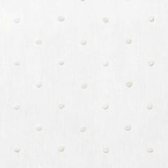 Thibaut French Knot Embroidery White AW73010 Meridian Collection Drapery Fabric