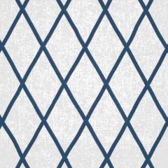 Thibaut Tarascon Trellis Applique Navy on White AW78708 Palampore Collection Indoor Upholstery Fabric