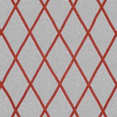 Thibaut Tarascon Trellis Applique Red on Natural AW78710 Palampore Collection Indoor Upholstery Fabric