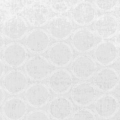 Thibaut Marbella Circle Embroider White AW9120 Natural Glimmer Collection Drapery Fabric