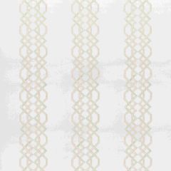 Thibaut Bergman Embroidery Off White AW9127 Natural Glimmer Collection Indoor Upholstery Fabric