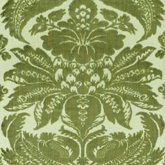 F Schumacher Pavia Silk Velvet Olivine 73980 Cut and Patterned Velvets Collection Indoor Upholstery Fabric