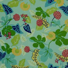 Robert Allen Baja Floral Em Turquoise 210233 Indoor/Outdoor Drapery Fabric