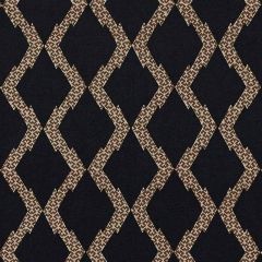 F Schumacher Topi Black 69992 Tribal Chic Collection Indoor Upholstery Fabric