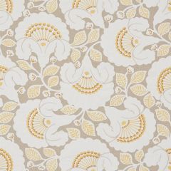 F Schumacher Jackie Applique Embroidery Natural 77300 Wallflowers Collection Indoor Upholstery Fabric