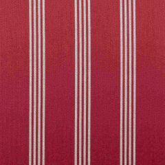 Clarke and Clarke Marlow Red F0422-05 Ticking Stripes Collection Upholstery Fabric