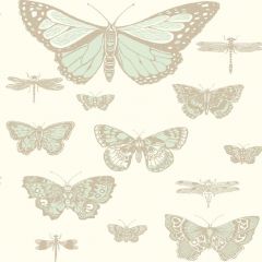 Cole and Son Butterflies and Dragonflies Duck Egg Ivory 103-15065 Whimsical Collection Wall Covering