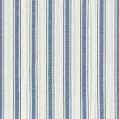 F Schumacher Ojai Stripe Prussian Blue 73000 by Mark D Sikes Indoor Upholstery Fabric