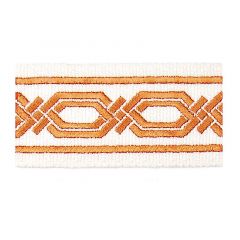 Duralee Tape - Embroidered 78044H-35 Tangerine Interior Trim
