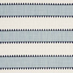 F Schumacher Isolde Stripe Sky 76750 Folk Art Collection Indoor Upholstery Fabric