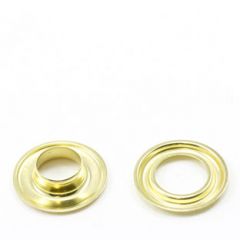 DOT® Self-Piercing Grommet with Grip Tooth Washer #3 Brass 7/16" 500 pack