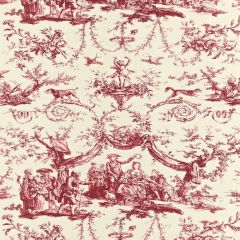 F Schumacher Le Couronnement De La Rosiere Rouge 175270 Indoor Upholstery Fabric