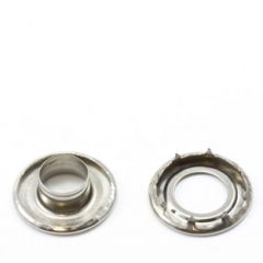 DOT Self-Piercing Rolled Rim Grommet with Spur Washer #4 Stainless Steel 1/2 inch  1-gross (144)