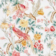 F Schumacher Majestic Garden Rose and Celadon 178161 Schumacher Classics Collection Indoor Upholstery Fabric
