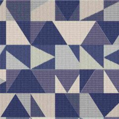 Outdura Geo Nautical 8804 Ovation 3 Collection - Lofty Blue Upholstery Fabric