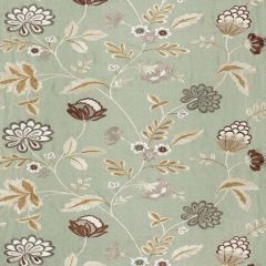 F Schumacher Palampore Embroidery Mineral 64840 Indoor Upholstery Fabric