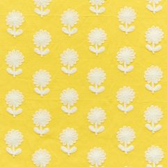 F Schumacher Paley Embroidery Yellow 73480 Happy Together Collection Indoor Upholstery Fabric