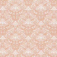 F Schumacher Hendrix Embroidery Orange 76161 Free Spirit Collection Indoor Upholstery Fabric