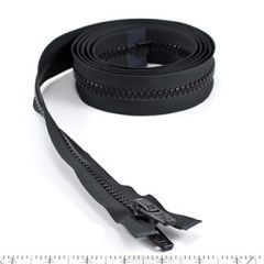 YKK Vislon #UV 10 Separating Zipper AutoLok Double Pull Nylon Slider VFUV 78 inch Black