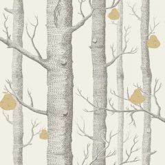 Cole and Son Woods and Pears Charcoal / Linen / Gold 95-5032 Contemporary Restyled Collection Wall Covering