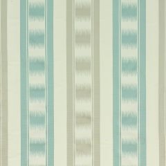 GP and J Baker Ryecote Stripe Aqua / Silver BF10493-725 Simply Damask Collection Multipurpose Fabric