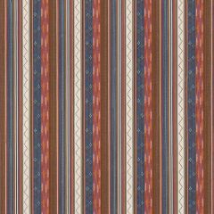 GP and J Baker Runaway Coral Indigo 11060-1 Kit Kemp Stripes Collection Multipurpose Fabric