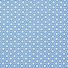 F Schumacher Queen B French Blue 177076 Prints by Studio Bon Collection Upholstery Fabric