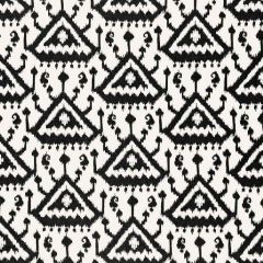 F Schumacher Vientiane Ikat Print Ebony 175021 Print Happy Collection Indoor Upholstery Fabric