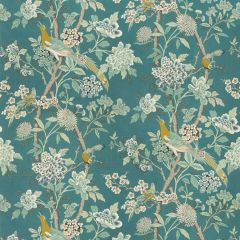 G P and J Baker Hydrangea Bird Teal Bp10851-5 Chifu Collection Multipurpose Fabric