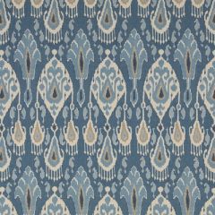 GP And J Baker Ikat Bokhara Blue BP10853-1 Chifu Collection Multipurpose Fabric