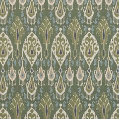 GP and J Baker Ikat Bokhara Linen Emerald BP10939-2 Caspian Collection Multipurpose Fabric
