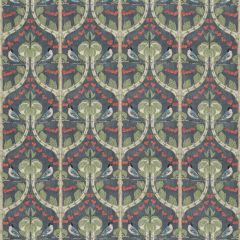 GP and J Baker Birds and Cherries Cotton Indigo Bp10967-2 Original Brantwood Fabric Collection Multipurpose Fabric