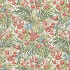 GP and J Baker Trumpet Flowers Cotton Red/Green Bp10976-1 Original Brantwood Fabric Collection Multipurpose Fabric