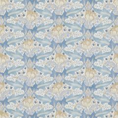 GP and J Baker Tulip and Jasmine Cotton Blue Bp10977-2 Original Brantwood Fabric Collection Multipurpose Fabric