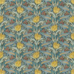 GP and J Baker Tulip and Jasmine Cotton Teal Bp10977-3 Original Brantwood Fabric Collection Multipurpose Fabric