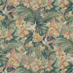 GP and J Baker Trumpet Flowers Teal Bp10982-1 Original Brantwood Fabric Collection Multipurpose Fabric