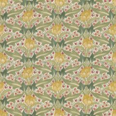 GP and J Baker Tulip and Jasmine Red/Green Bp10994-1 Original Brantwood Fabric Collection Multipurpose Fabric