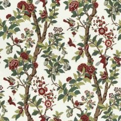 GP and J Baker Eldon Document Red Green 11072-1 Multipurpose Fabric