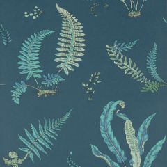 GP and J Baker Ferns Indigo / Teal 45044-9 Signature Collection Wall Covering