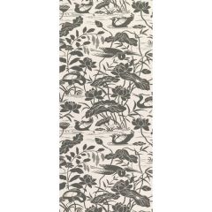 GP and J Baker Heron and Lotus Flower Black / White 45089-1 Signature II Wallpapers Collection Wall Covering