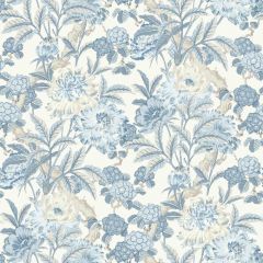 GP and J Baker Summer Peony Blue 45095-1 Ashmore Wallpaper Collection Wall Covering