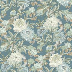 GP and J Baker Summer Peony Denim 45095-5 Ashmore Wallpaper Collection Wall Covering