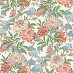GP and J Baker Summer Peony Red / Green 45095-7 Ashmore Wallpaper Collection Wall Covering