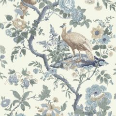 GP and J Baker Broughton Rose Blue 45096-1 Ashmore Wallpaper Collection Wall Covering