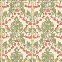 GP and J Baker Birds and Cherries Red / Green 45100-1 Original Brantwood Wallpaper Collection Wall Covering