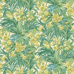 GP and J Baker Trumpet Flowers Emerald 45103-3 Original Brantwood Wallpaper Collection Wall Covering