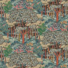 GP and J Baker Ruskin Red / Teal 45106-4 Original Brantwood Wallpaper Collection Wall Covering