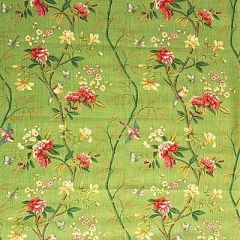 GP and J Baker Peony and Blossom Apple Green / Brick R1368-6 Perandor Collection Multipurpose Fabric