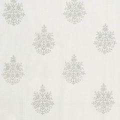 F Schumacher Asara Flower Sheer Grey 178370 Patterned Sheers and Casements Collection Indoor Upholstery Fabric