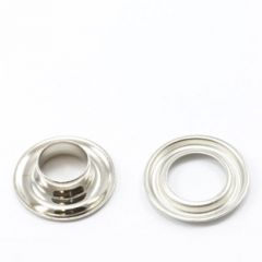 DOT® Self-Piercing Grommet with Grip Tooth Washer #2 (20007SP25183TXC) Nickel-Plated Brass 3/8" 500 pack